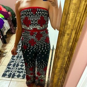 Roses jumper with chiffon ribbon belt